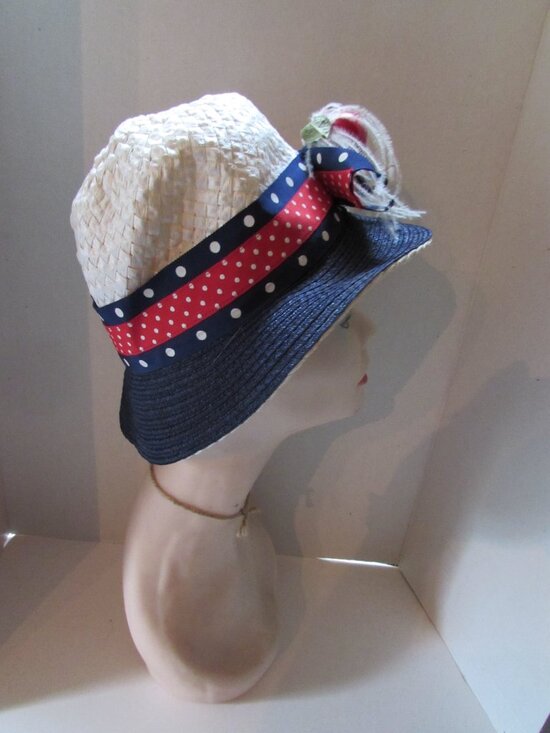 Vintage 1976 Era Patriotic Red White Blue Hat main image 2